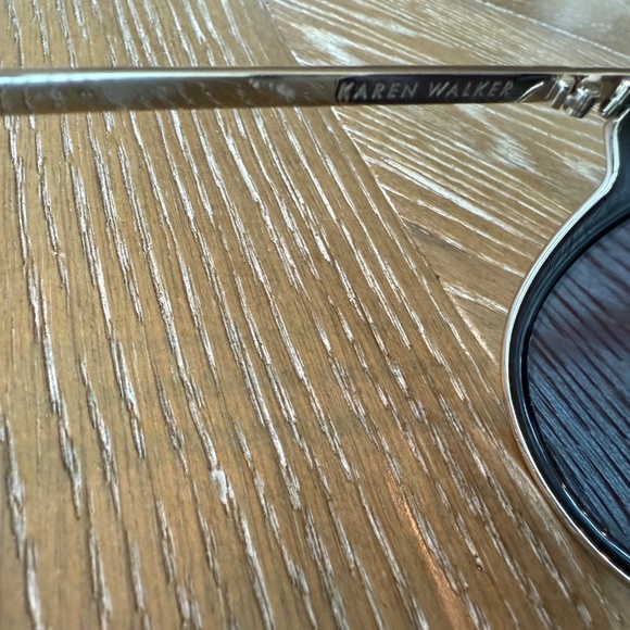 Karen Walker Bounty Black Gold 47mm Frame Sunglasses 1701424 MSRP $280 - Picture 5 of 9